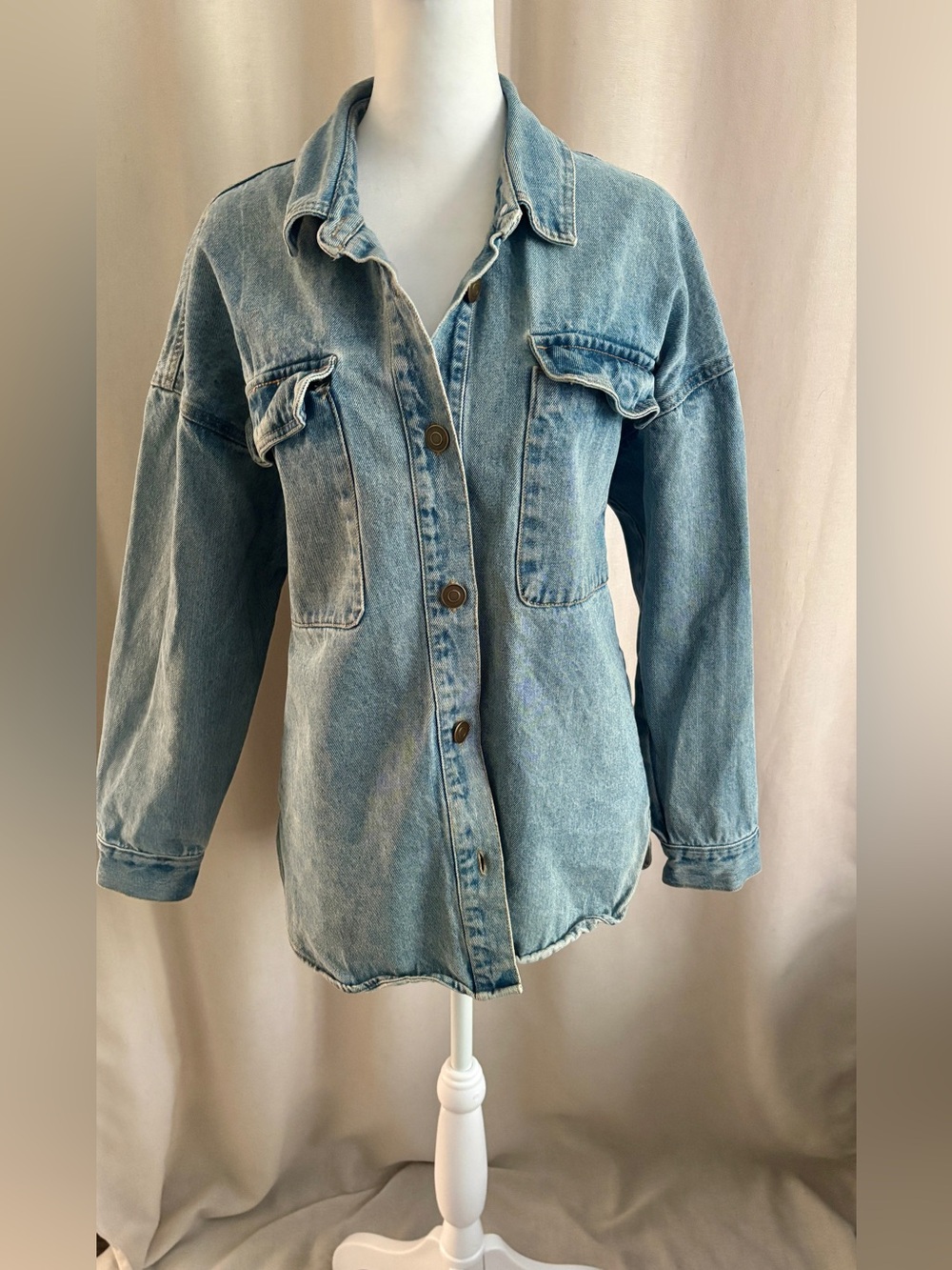 Moon River Denim Shirt Jacket — Size S